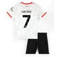 Maglia Calcio Liverpool Luis Diaz #7 Terza Divisa Bambino 2024-25 Manica Corta (+ pantaloncini)